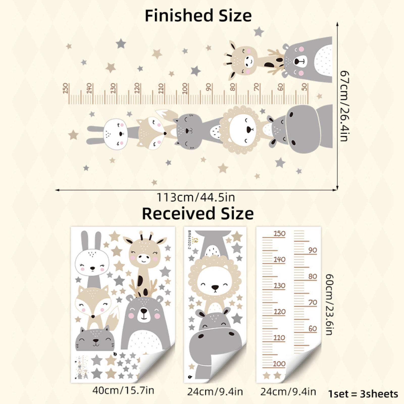 

Cartoon Baby Height Measuring Stick Wall Sticker