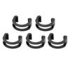 RISK 5pcs Set Aluminum Alloy Bicycle C Type Buckle Reusable U Shaped Snap Clamp for CyclingBlack