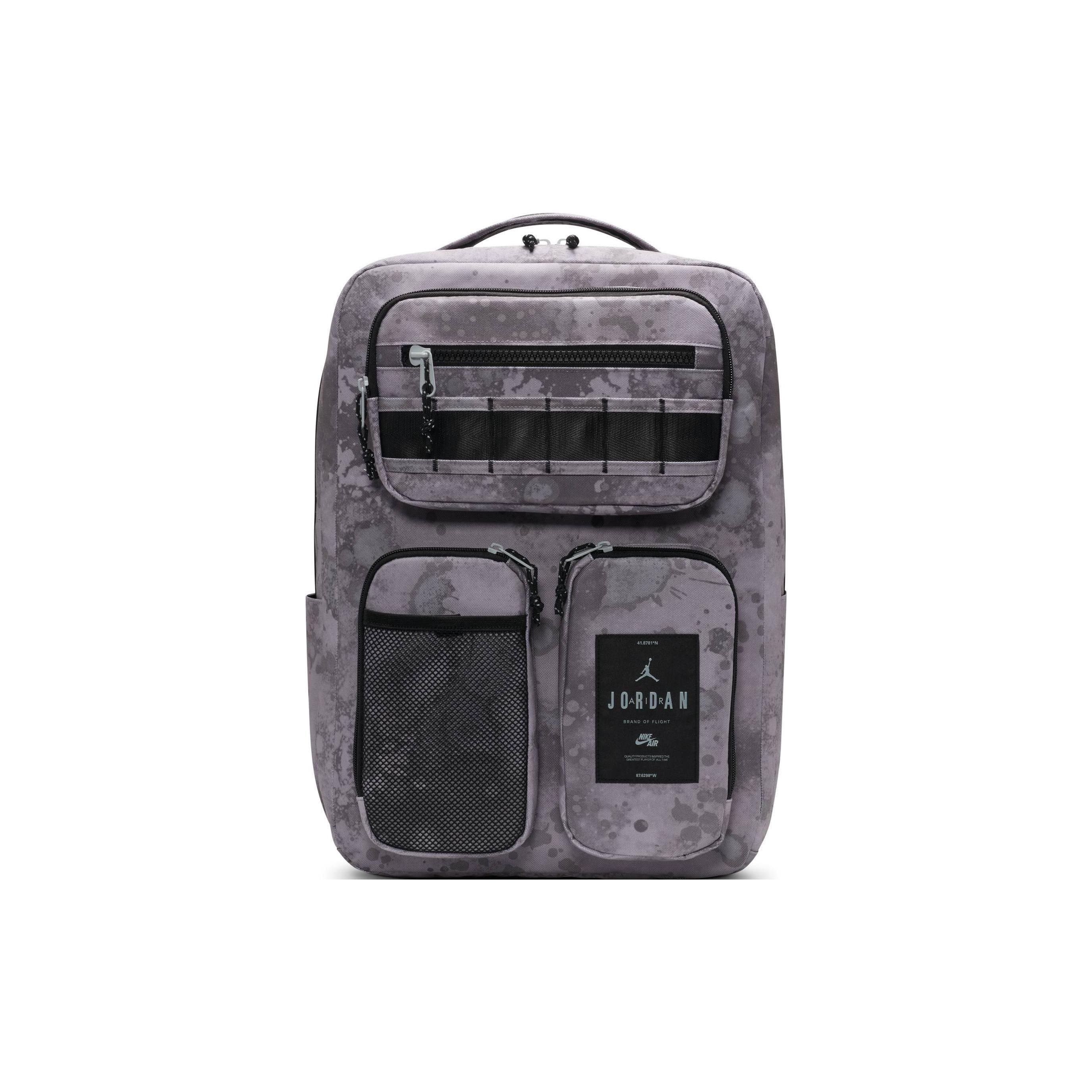 

Jordan Storage Mesh Layer Comfortable Durable Polyester Backpack Men Backpack Medium-Gray Black FV2566-062 Medium Gray/Black