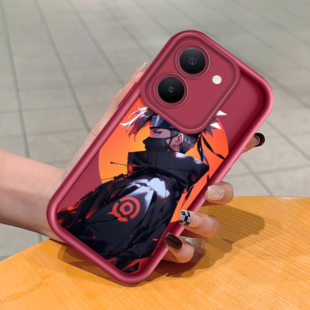 Model de imprimare cu scară pătrată din silicon moale Carcasă pentru telefon Acoperă completă Cameră de protecție antișoc Carcasă din cauciuc pentru Vivo