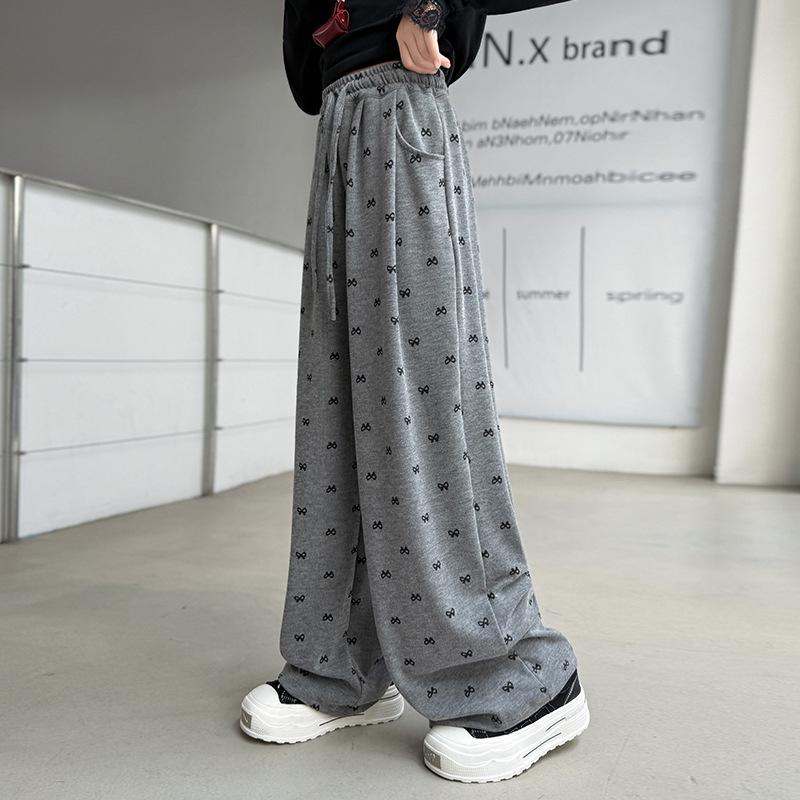 2025 Dziewczęce Elastyczne Dzianinowe Miękkie Codzienne Luźne Jesienne Spodnie