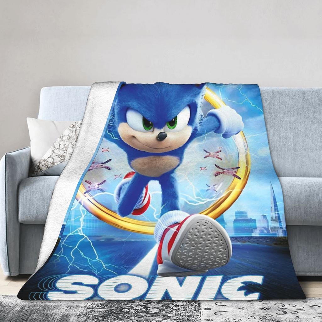 Shadow Game Knitted Blankets Soniced Cartoon Plush Throw Blankets Bed Sofa Personalised Soft Warm Bedspread
