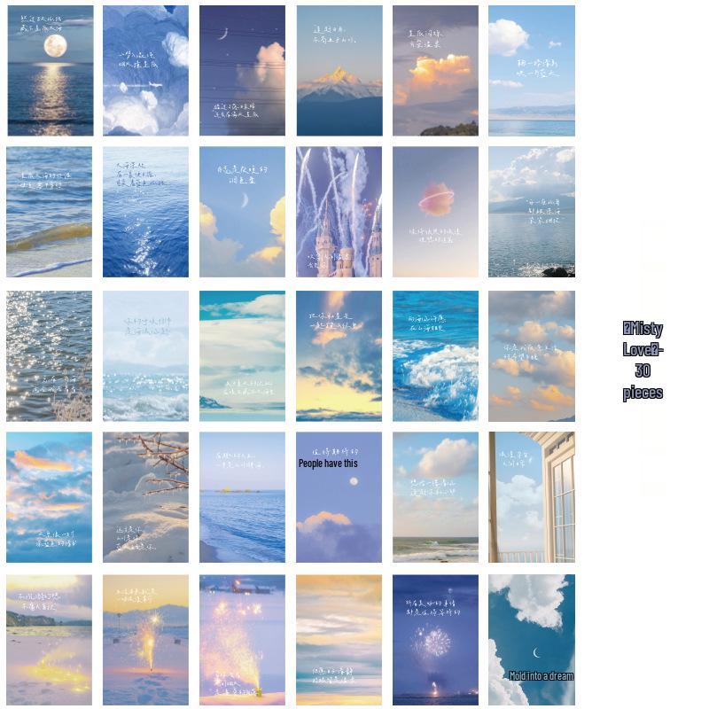 Zaomo Four Seasons Light Whisper Scenic Postcard Set - 30 Artistic Greeting Cards