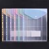 Transparent Loose-Leaf File Bag High-Capacity File Organizer Binder Pockets Button Close Business Document Pouch Stationery