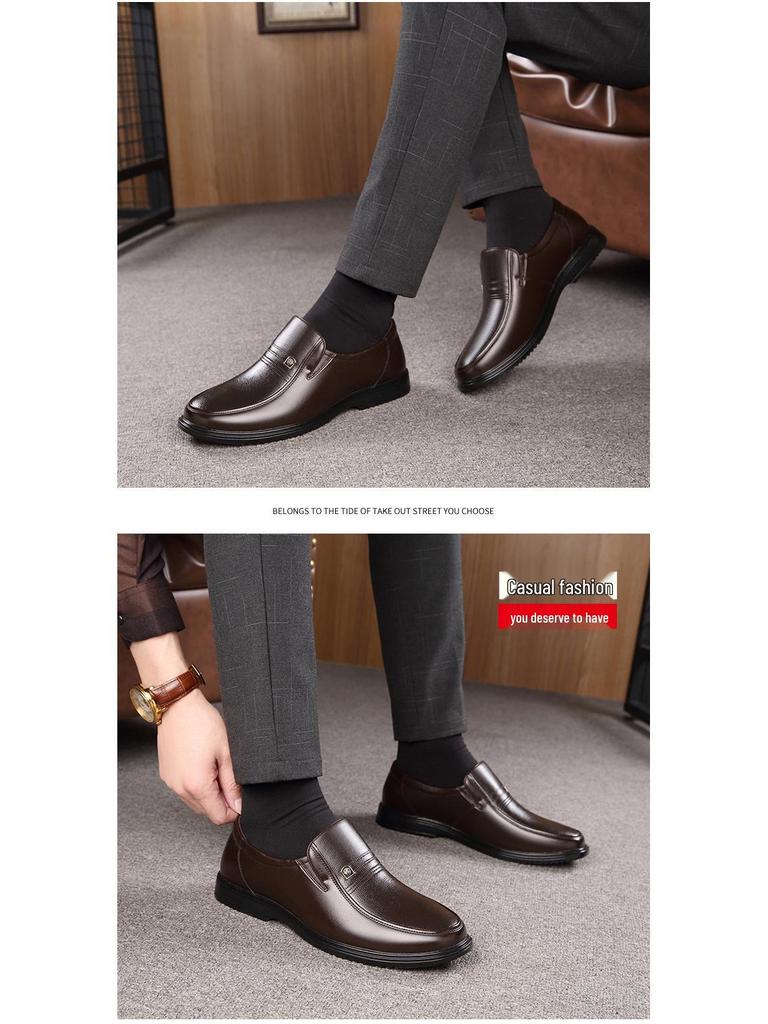 Herrskor i mjukt läder, slip-on, vardagsskor - Våredition för pappa