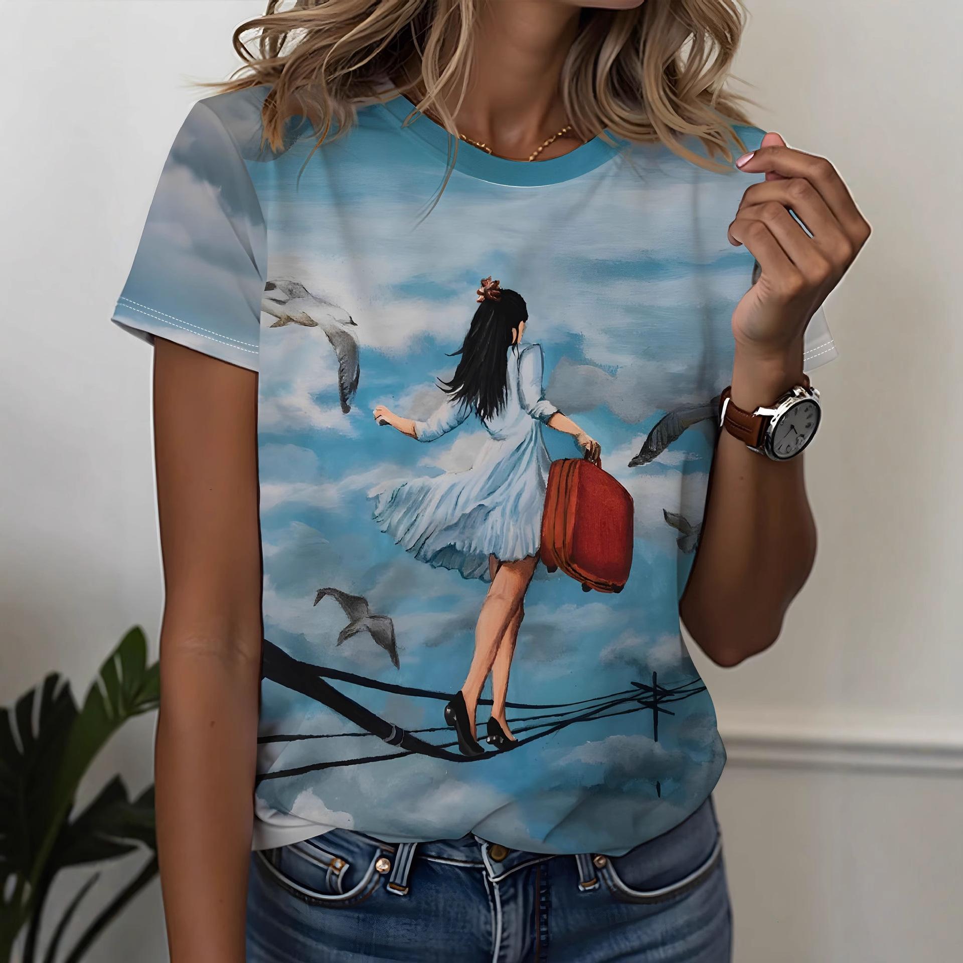 Summer fashion women s short-sleeved T-shirt S