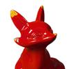 Cinnabar Fox Ornament Red Fox Figurine Miniature Fox Statue Sculpture Car Dashboard Home Office Feng Shui Decoration