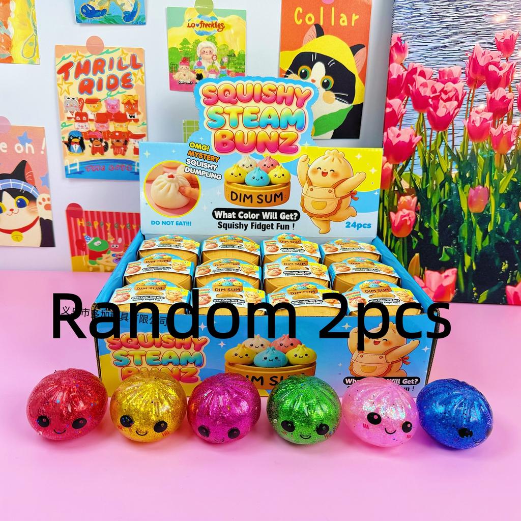 Mini Ravioli Squishy con Set Giocattoli da Spremere a Vapore Giocattolo Sensoriale Fidget per Adulti Giocattoli Antistress Colore Casuale