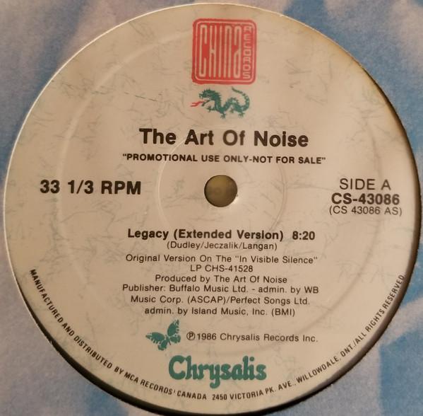

12inch Record ART OF NOISE Legacy CS43086 Chrysalis 1986 Canada Dance Electronica Used