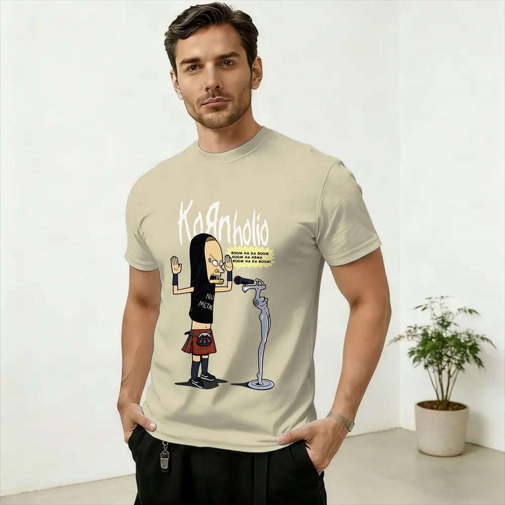 Unisex's Band Korn T Shirts 100% Cotton Clothes Novelty Short Sleeve Crewneck Tee Shirt Gift Idea T-Shirt