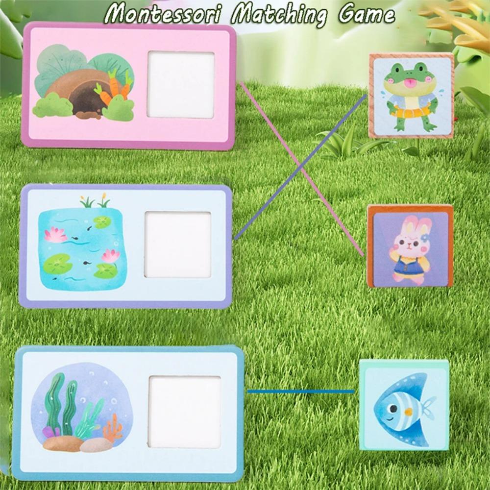 Babytiere Zuordnungsspiel Montessori Holzspielzeug Logisches Denken Training Formerkennung Bildung Parish Klassenzimmer Material