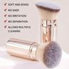 Retractable Brush Loose Powder Brush Makeup Brush Foundation Brush Beauty Tool Blush Brush Aluminum Tube with Cover