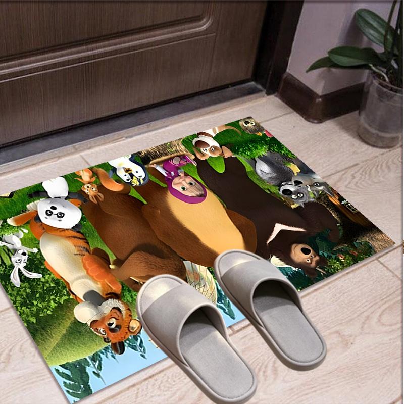 Masha and The Bear Pattern Rug, Indoor/Outdoor Mat, for Picnic, Gameroom, Bedroom, Office, Living Room, Home Decor Carpet, Birthday Gift
