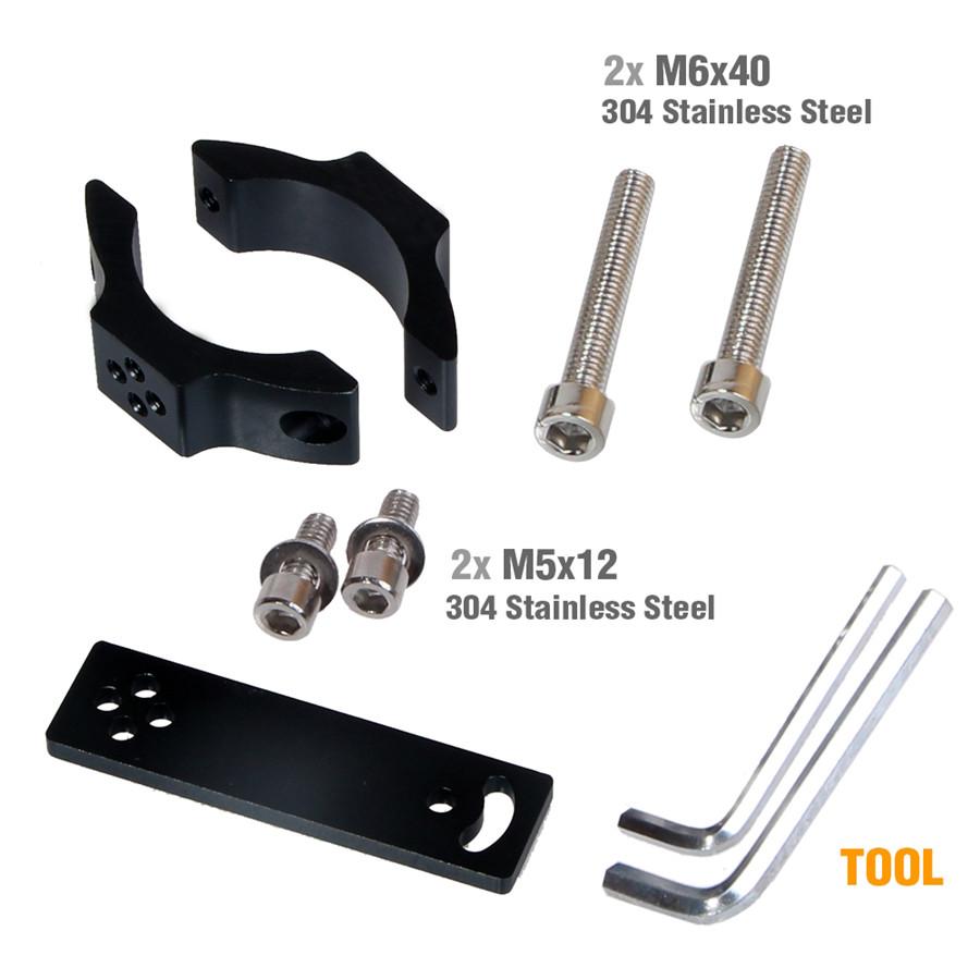 Aluminum Alloy Motorcycle LED Headlight Tube Fork Bracket Clamp Holder 22-36mm