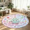 Adorno de Mandala (482) Alfombra de Terciopelo Redonda con Cristales Personalizada con Nombre y Texto Felpudo Personalizado Decoración del Hogar Alfombra de Cristal Antideslizante