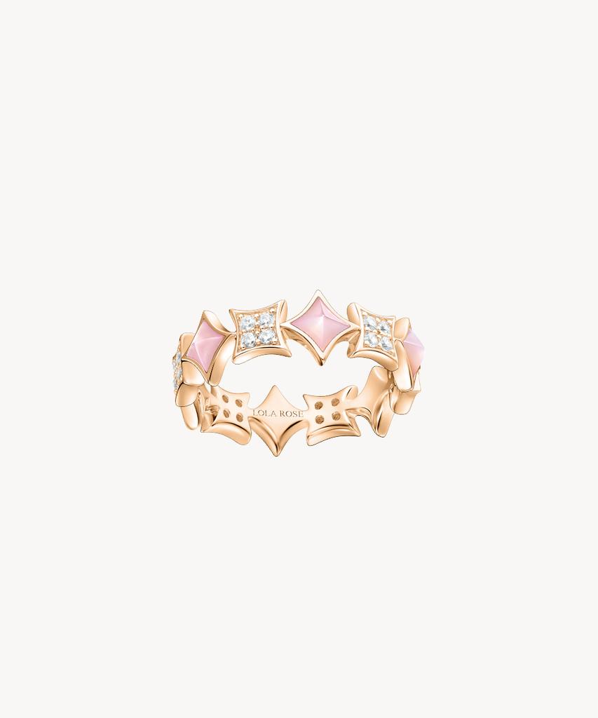 Lola Rose Starry Pink Mother-Of-Pearl Women'S Gemstone Ring