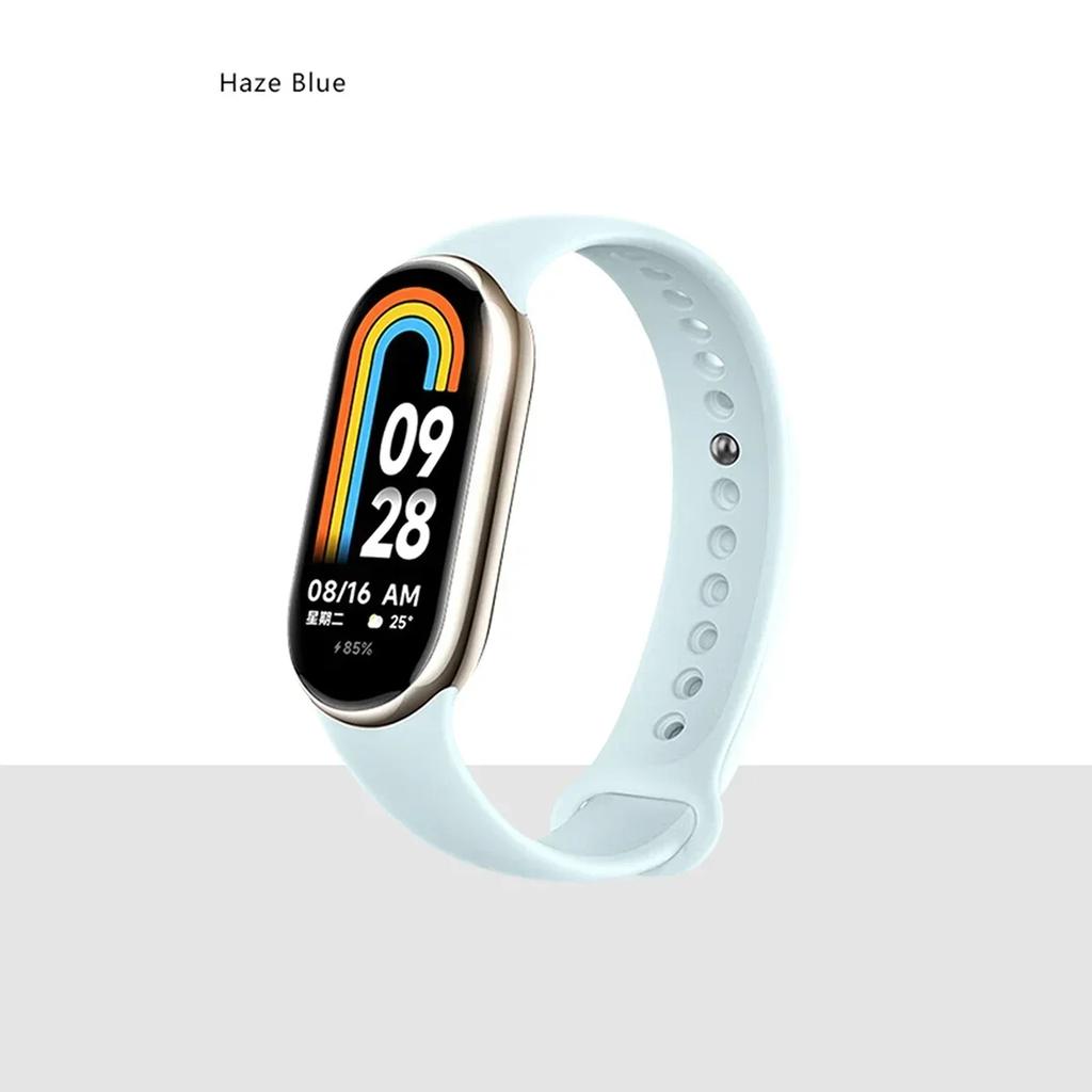 Silicone Strap for Xiaomi Mi Band 9 8 Strap NFC Sports Rubber Bracelet Wristband Pulseira Correa Smart for Mi Band 8/9 Accessory