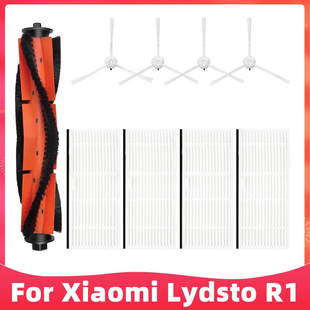 Fit For Xiaomi Lydsto R1 Robot Vacuum Cleaner Spare Parts Main Brush Side Brush Hepa Filter Mop Dust Bag Replacement Accessories