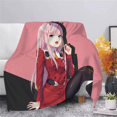 Anime Darling In The Franxx Zero Two 3D Print Throw Deka Deka pro dospělé Dětská deka Rozkládací pohovka Deka Super měkká teplá