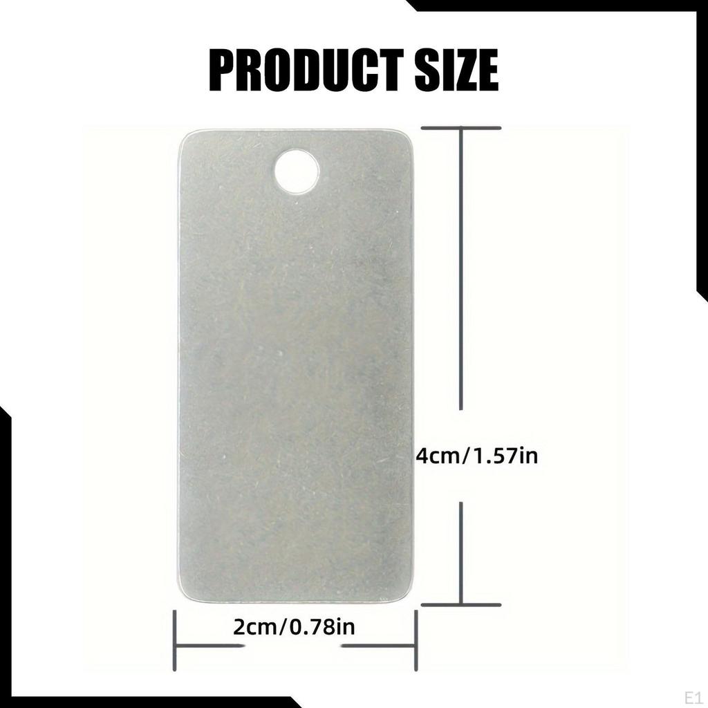 50 Stück Metall Gravur Rohlinge Edelstahlplatten Stanzen für Gartenbau