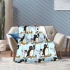 Noot Noot Pingu Blankets Flannel  Winter Cute  Multifunction Lightweight Thin Throw Blanket for Home Travel Bedding Throws