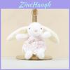 Plush Bunny Keychain With Flower Dress For Kids And Collectors