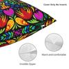 Colourful Floral Mexican Flowers Throw Pillow Case Home Decor Sofa Chair Cushion Cover Polyester Cozy Pillowcase Dakimakura
