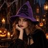 Vintage Witch Hat Halloween Wool Knit Hat Fashion Coseplay Accessories  for Women