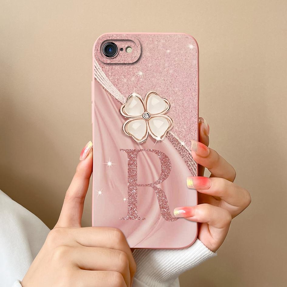 Für Apple iPhone 7 8 6 Plus 11 12 Pro Max Mini X XR SE XS Handyhüllen Mode Krone Buchstaben Muster Flüssiges Silikon Anti-Rutsch Gehäuse Für Apple Hülle