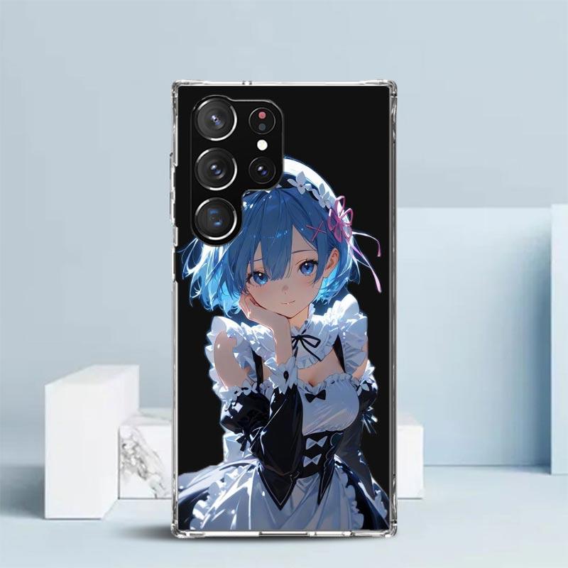 R-Rem Re Zero Anime Soft Cover for Samsung Galaxy S25 Edge S26 S24 S23 Ultra Phone Case S22 S21 Plus S20 FE Print Pattern Shell