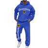 Mens Hooded Sweatshirt Pants Set Slim Fit Casual Sportswear Two Piece Outfit