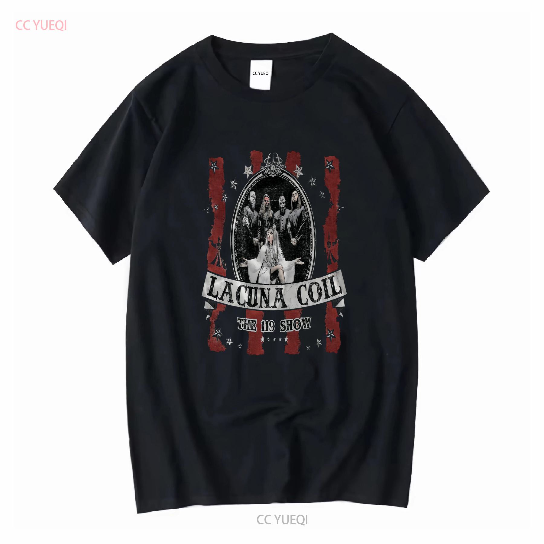 

LACUNA COIL The 119 Show T shirt Cotton For S 4XL SR086 long or short sleeves vintage Washed Stretched Casual Comfortable 4XL