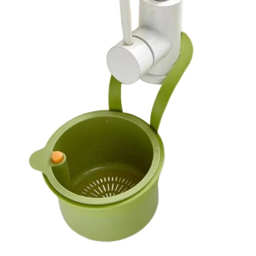 Hanging Sink Drain Basket, Odor-Resistant Sink Strainer Basket, Kitchen Sink Waste Basket, Fine Mesh, Keeps Garbage Out, Plastic, Suitable for Rentals