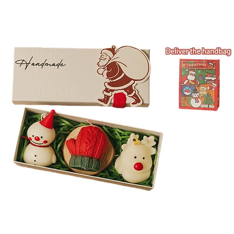 Christmas Scented Candle Gift Set Winter Soys Candle Christmas Home Decors Christmas Aromatherapys Candle Holiday Gift