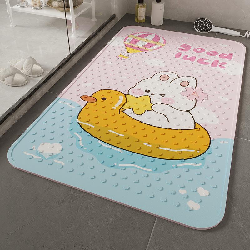Child's Non-Slip Waterproof Bathroom Mat - Anti-Fall Shower & Toilet Floor Pad