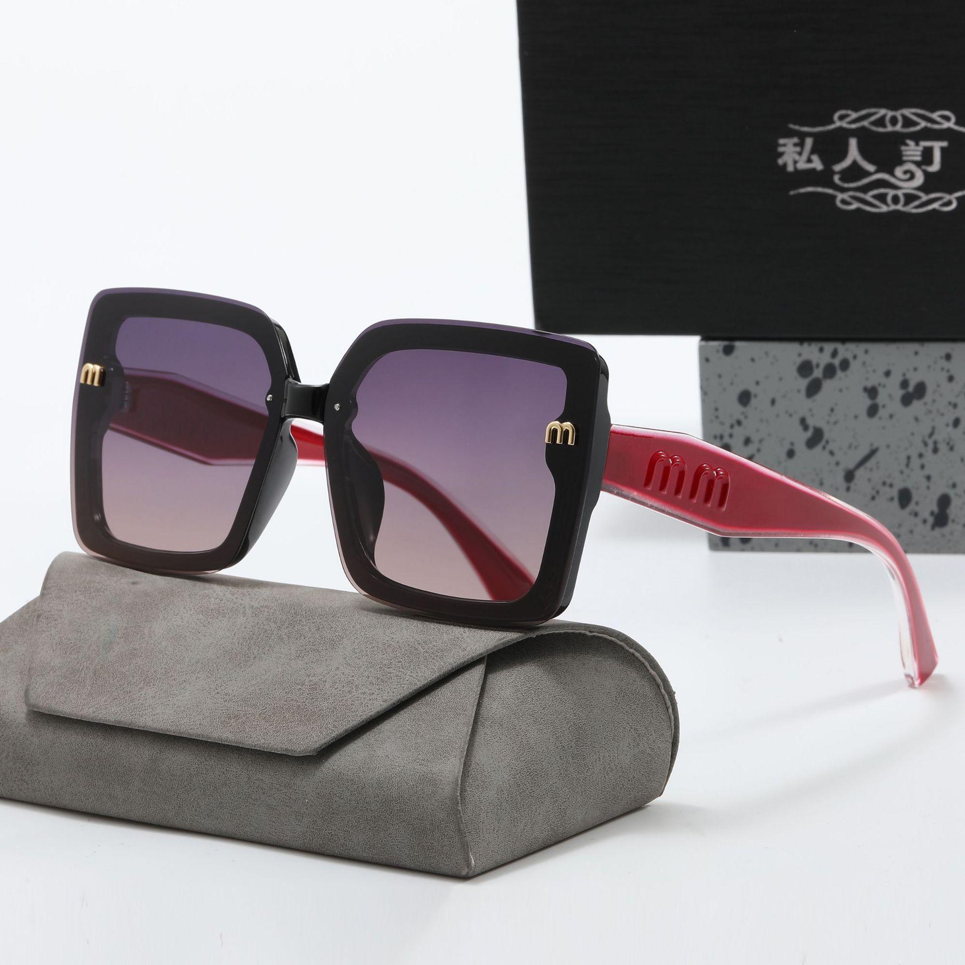 

New Square Frame Sunglasses for Women Round Face Slim UV Protection Polarized Sun Glasses красный