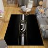 Juventus Football Club Flannel Pattern Square Carpet,Area Rug,Carpet Rug for Living Room Bedroom Sofa Playroom Decor,Non-slip Floor Mat
