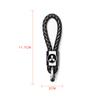 Center Hub Cap Hand-Woven Leather Car Key Ring Rope Key Chain Waist Keychains for Mitsubishi Outlander Pajero L200 Ralliart