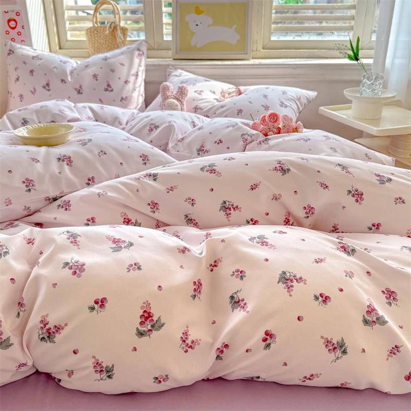 1Pc Quilt Cover Queen Size Purple Grape Printed Housse De Couette Soft Reactive Printed Dekbedovertrek 240X220 King Duvet Cover