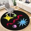 1pc Colorful Shapes Chair Carpet for Office, Round Non Slip Durable Large Size Office Carpet, Suitable for Office