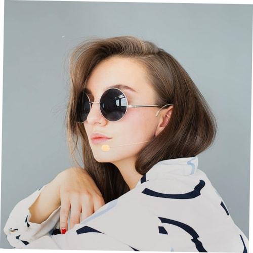 ULTECHNOVO Headset Microphone, Condenser Microphone, Skin Tone, Vocal, Office Headset, Portable, for Corded Phones and Voice Amplifiers, Wired, Beige