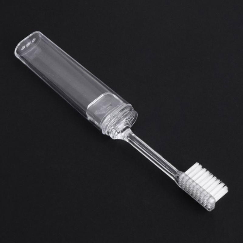 Foldable Travel Toothbrush,Portable Toothbrush Built in Cover,Folding Toothbrushes for Hiking,Camping,Traveling