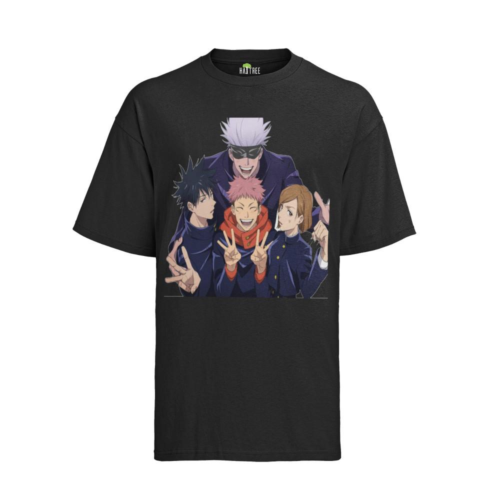 

Jujutsu Kaisen Yuji Itadori Team Freunde Bild Spass Anime Herren T-Shirt Herren S