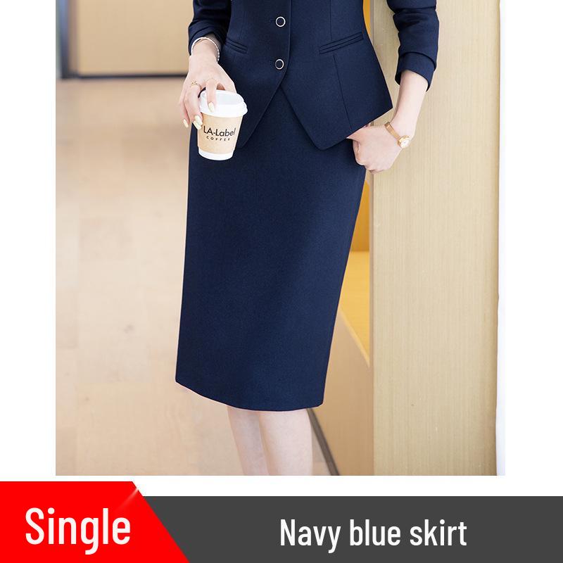 Women's Professional Formal Suit Skirt Set: Elegant Work Apparel for Receptionists