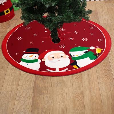 Party Decor Christmas Tree Skirt Merry Christmas Snowman Santa Elk Carpet Floor Mat Tree Accessories Home Supplies