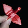 1pcs Ceramic Handicrafts Chopstick Holder Paper Crane Shape Desktop Decor Ornament Chopstick Rest Chopsticks Pillow Desktop