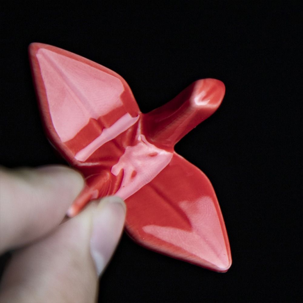 1pcs Ceramic Handicrafts Chopstick Holder Paper Crane Shape Desktop Decor Ornament Chopstick Rest Chopsticks Pillow Desktop