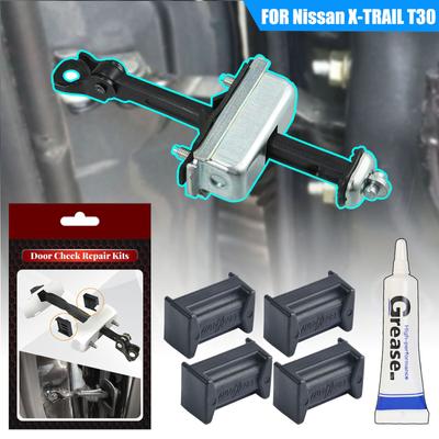 4 Stuks Auto Deur Controleer Strap Stopper Reparatie Kit Voor Nissan X-TRAIL T30 T31 2000-2015 Controleer Assy Limiter arm Jam Scharnier Demping