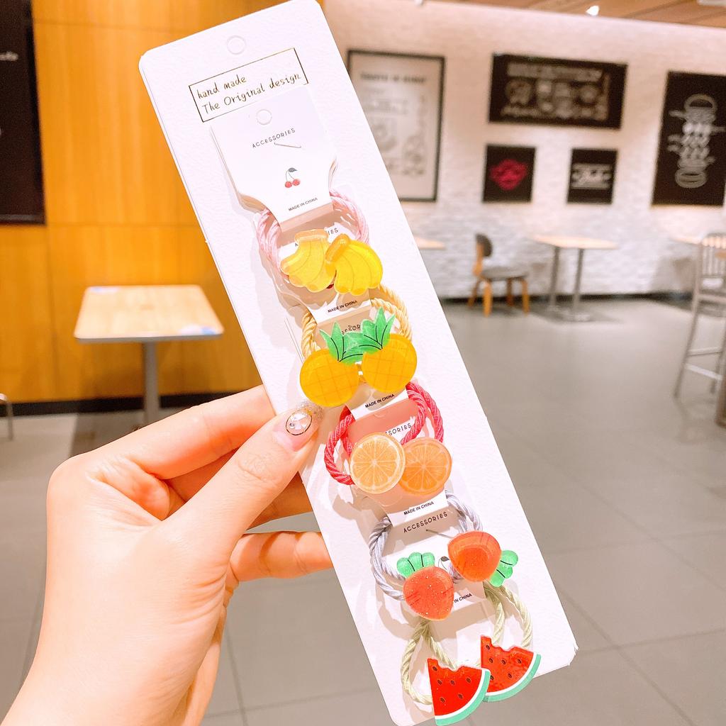 Cartoon Animal Flowers Princess Scrunchie Children Girls Kids Elastic Hair Rubber Bands Accessories Tie Hair Ring Rope Headdress