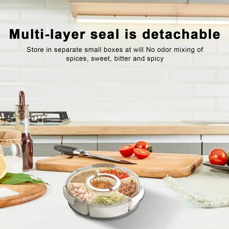 Divided Serving Tray Food Platter For Fruit Refrigerator Organizer Case Veggie Platter With Handle For Travel Party Picnic